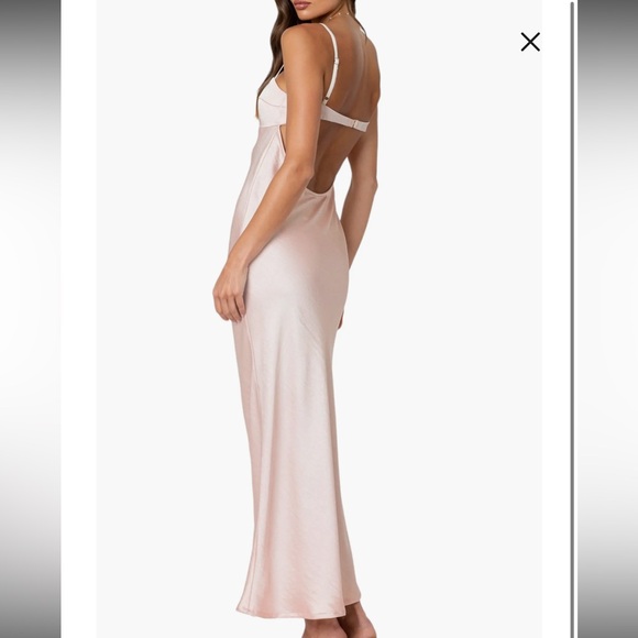 Edikted Vienna Open Back Satin Dress - Picture 6 of 6